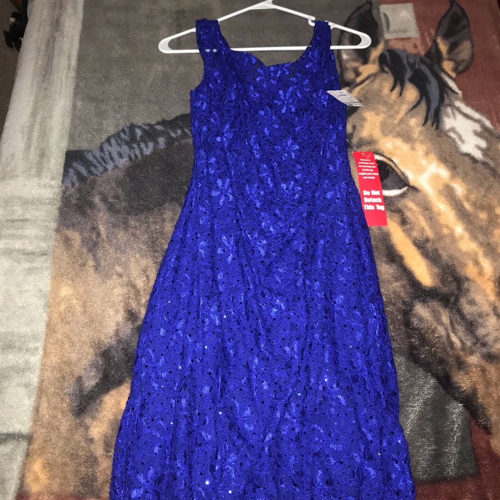 Royal Blue Sequen Dress